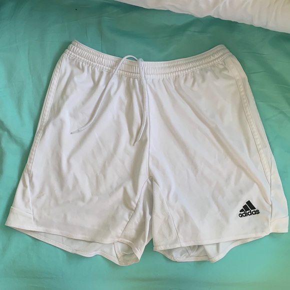 adidas Pants - White Athletic Adidas Shorts with white stripes